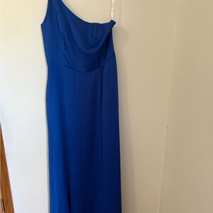 Elegant Blue One-Shoulder Dress